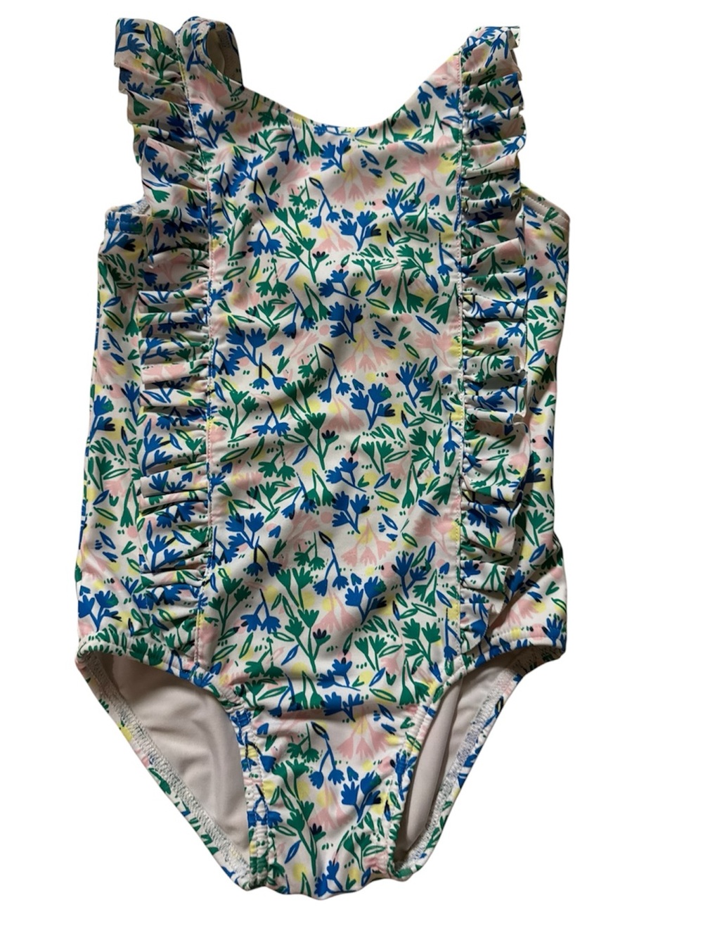 Harper Canyon girls  Floral Ruffle One-Piece Swimsuit - size 2